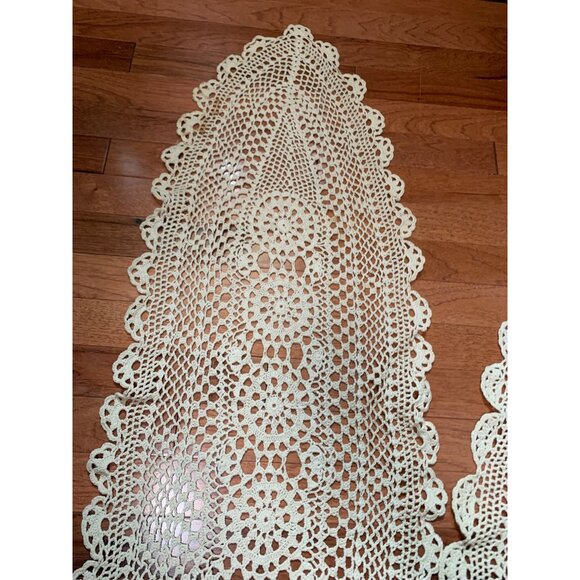 Handmade Crochet Oval Lace Doilies Set of 2 - Picture 5 of 10